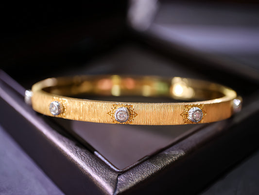 Vintage 18k Gold Diamond Bracelet (Item No. VT129）