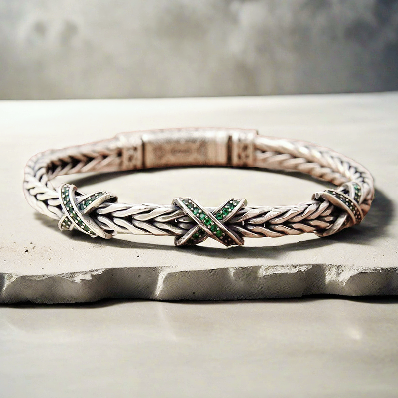 Braided Silver Bracelet (Item No. B0673）