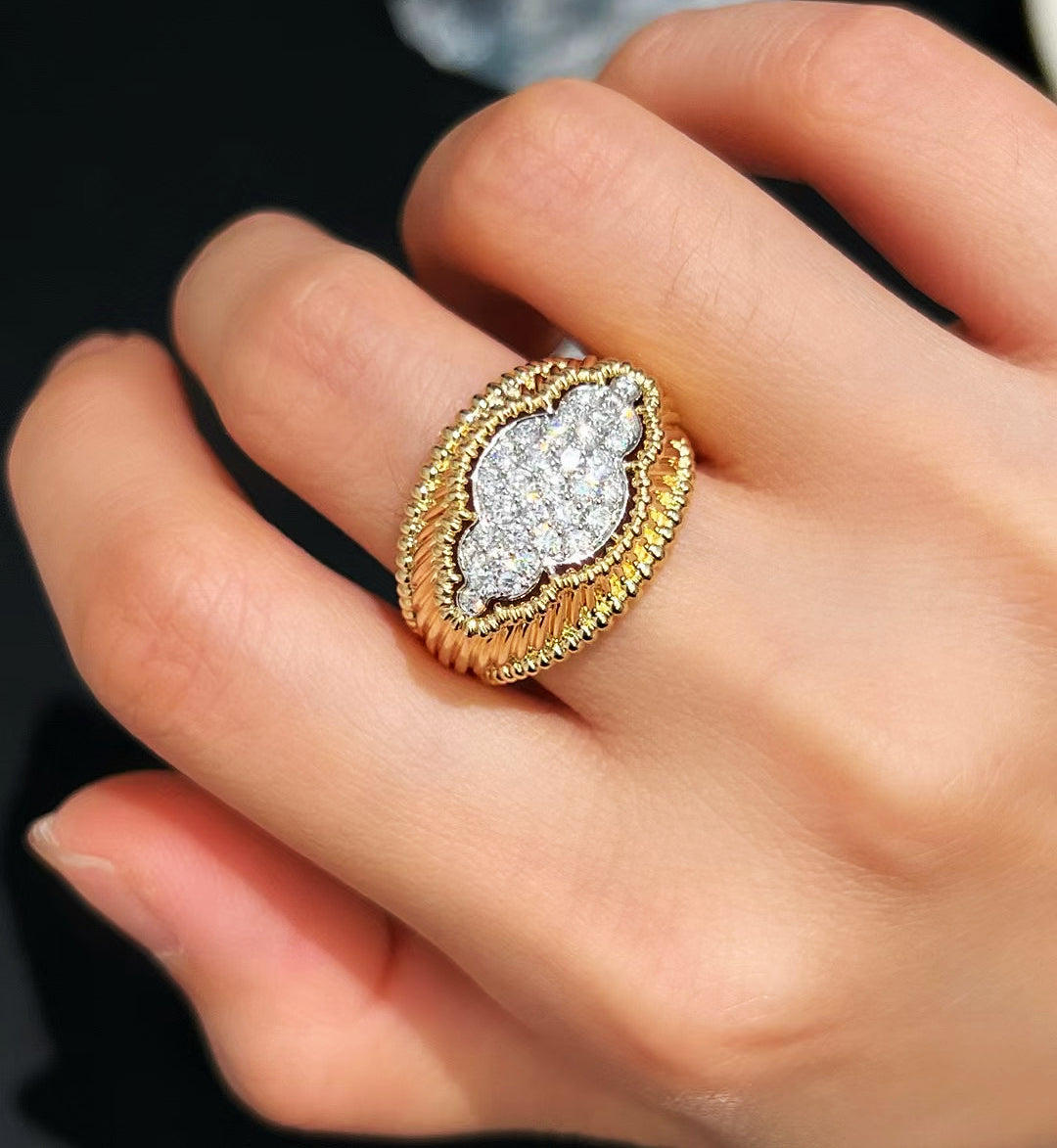 Cake 18k Gold Diamond Ring (Item No. VT229）