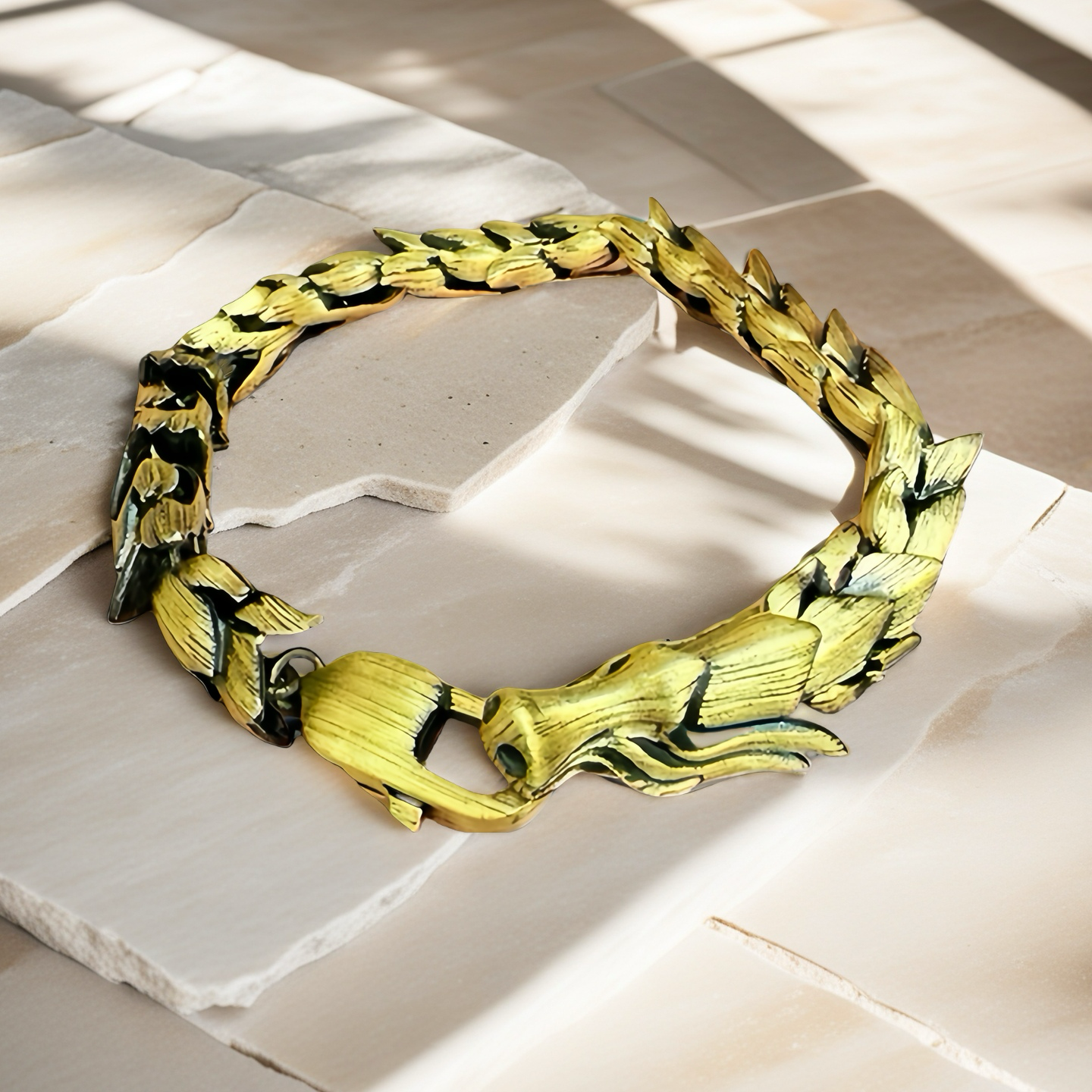 Gold Dragon 24k Gold Bracelet Chain (Item No. GB0029)