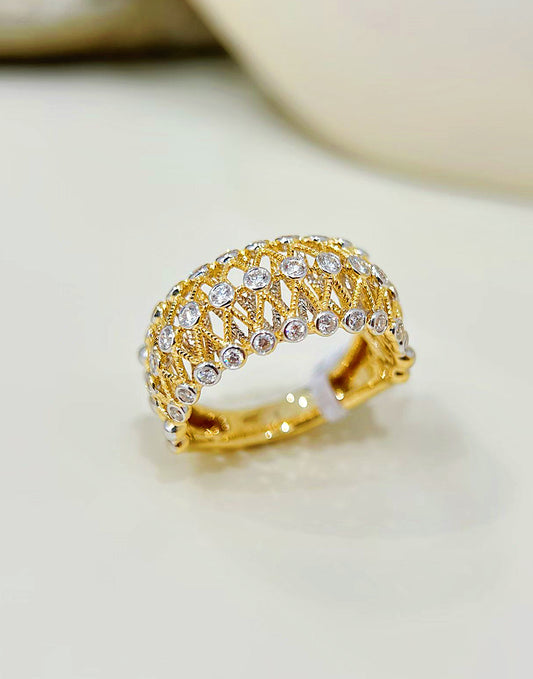 Vintage 18k Gold Diamond Ring (Item No. VT504）