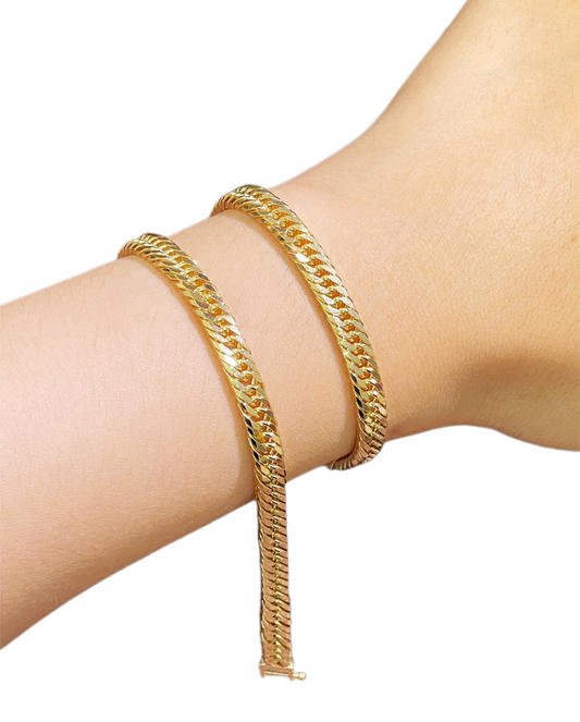 Weaving 18K Gold Bracelet (Item No. SJB019）