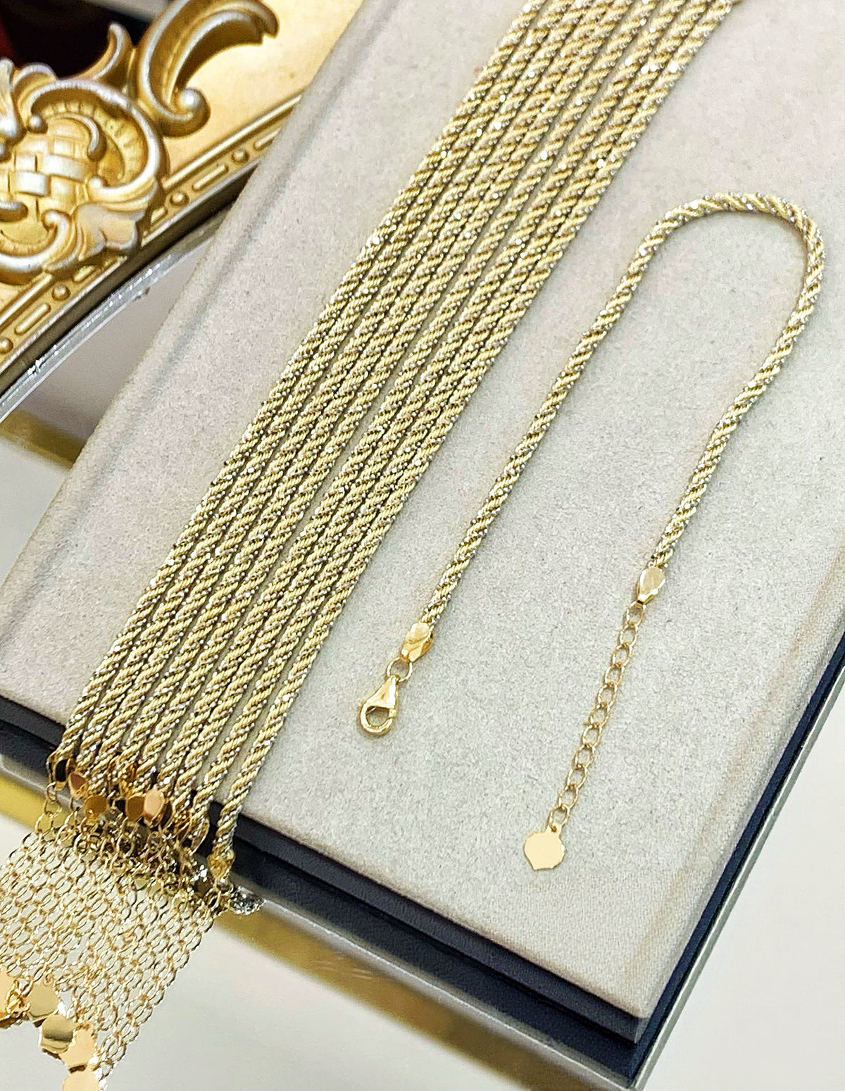 Weaving 18k Gold Necklace/Bracelet (Item No. SJN031）