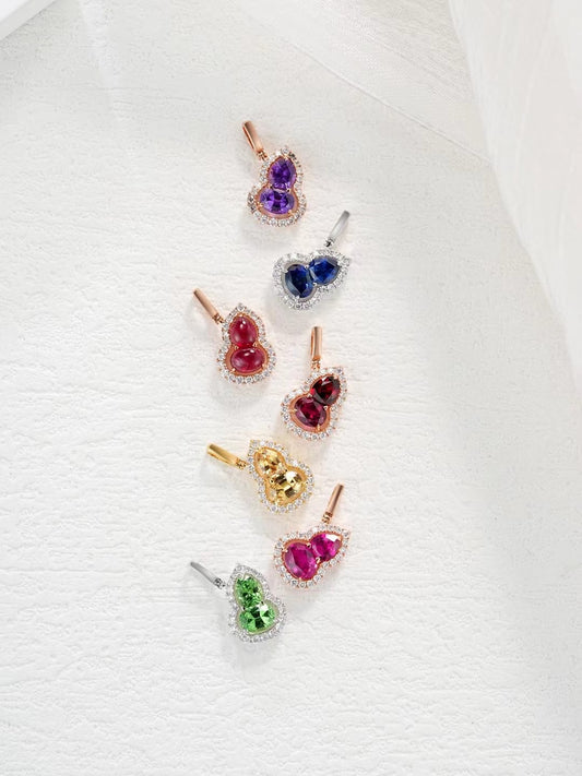 Rainbow Sapphire 18k Gold Pendant (Item No. SA067）