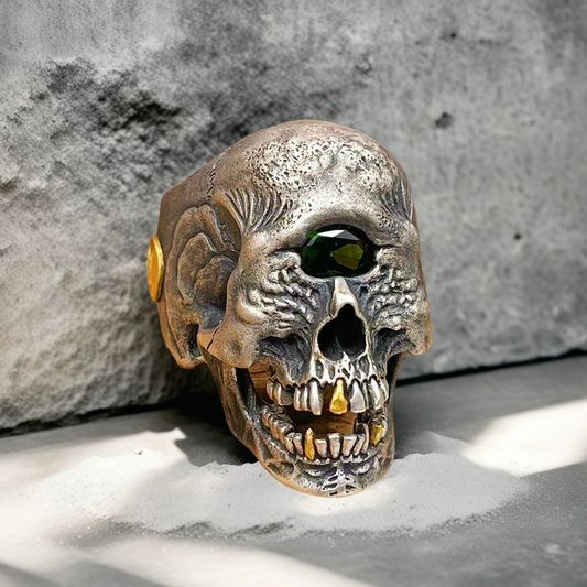 Cyclop Skull Silver Ring (Item No. SC026)