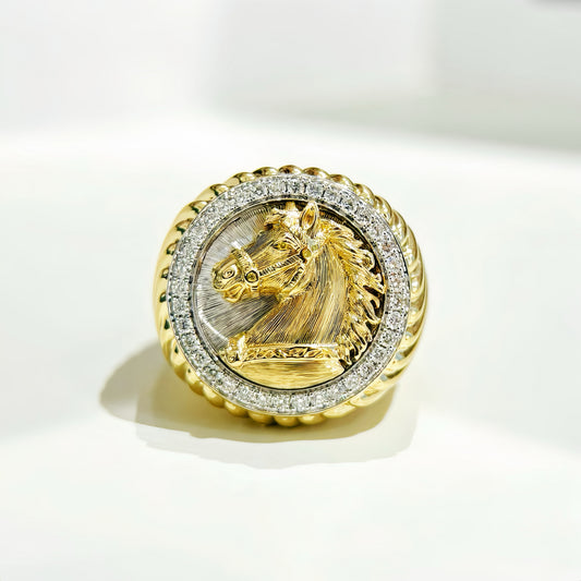 Horse 18k Gold Diamond Ring (Item No. VT364）