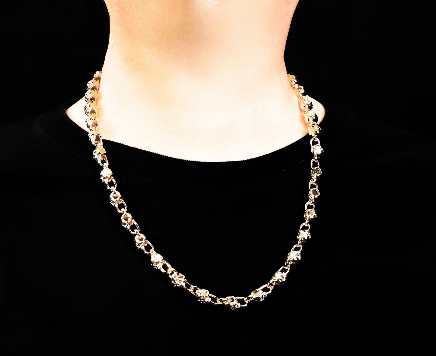 Skull Sterling Silver/9k/14k/18k Necklace Chain (Item No. GN0006）