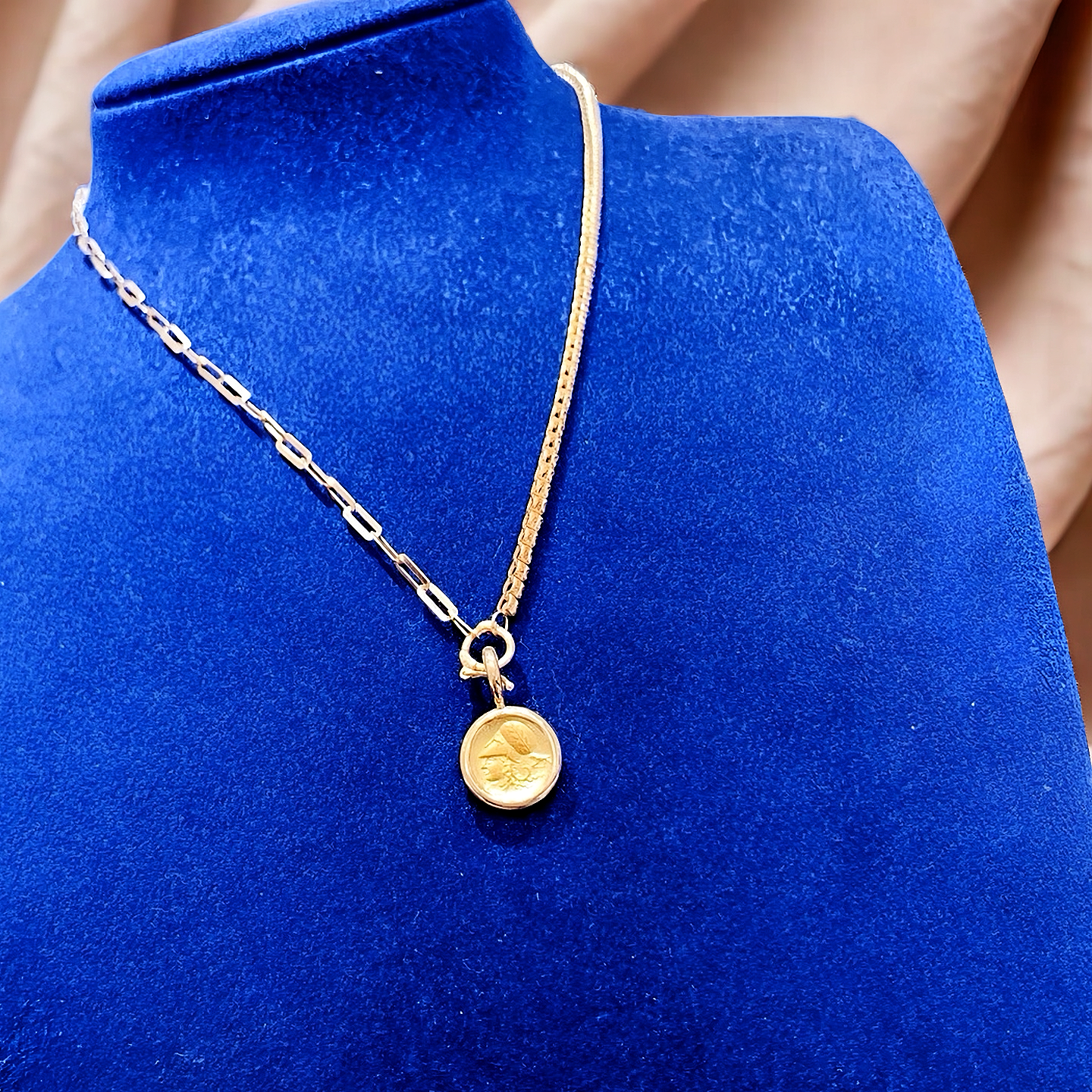 Athena Pegasus Ancient Greek Coin Medallion Electrum Gold  24k Gold Pendant (Item No. COIN066）