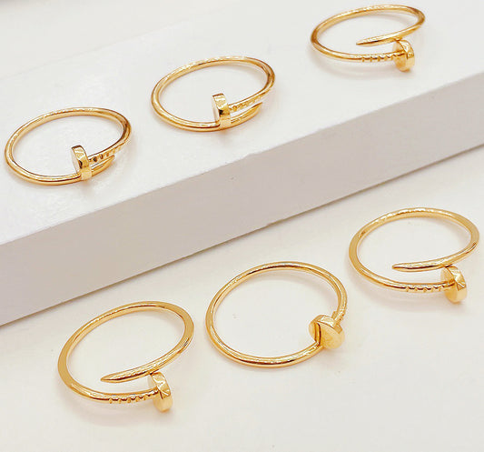 Nail 18k Gold Ring (Item No. HFR050）