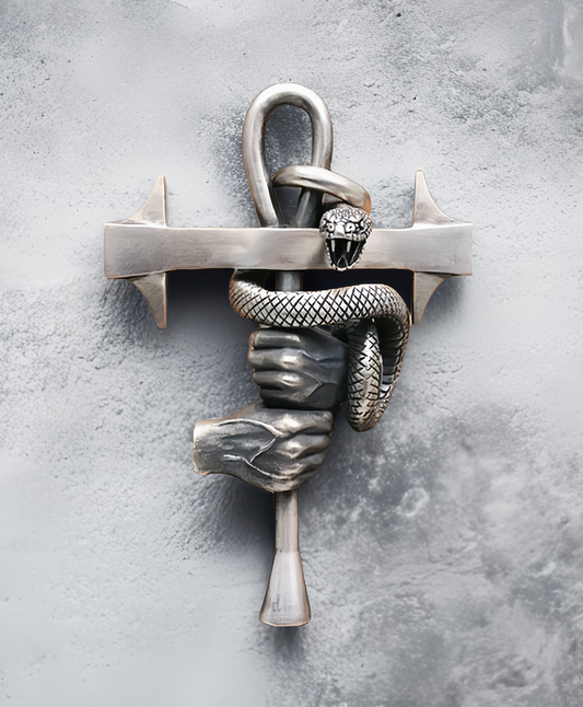 Snake Fist Cross Silver Pendant (Item No. SC016)