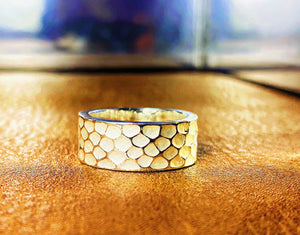 8mm Hammered Silver Ring (Item No. R0140)
