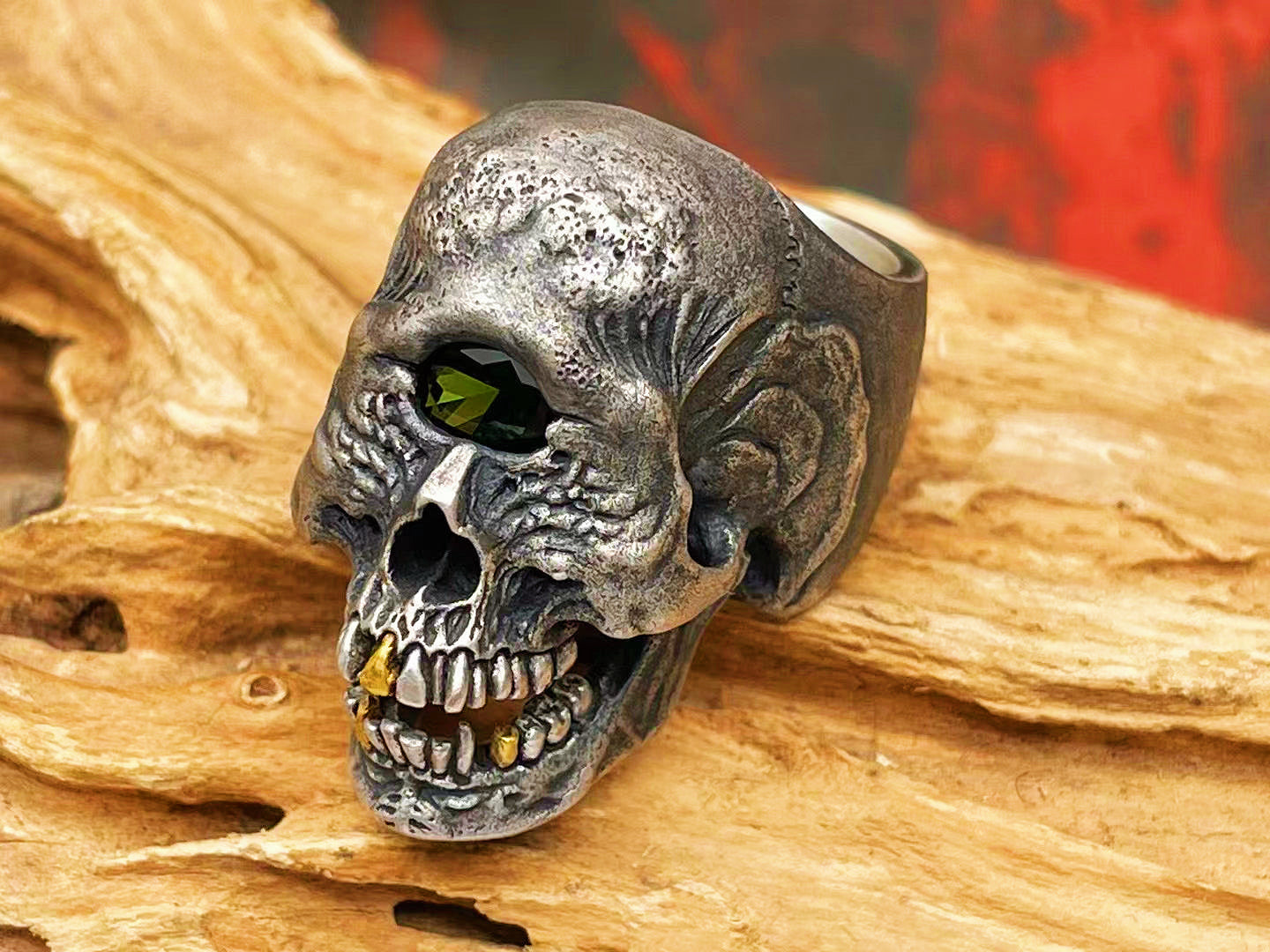 Cyclop Skull Silver Ring (Item No. R0134)