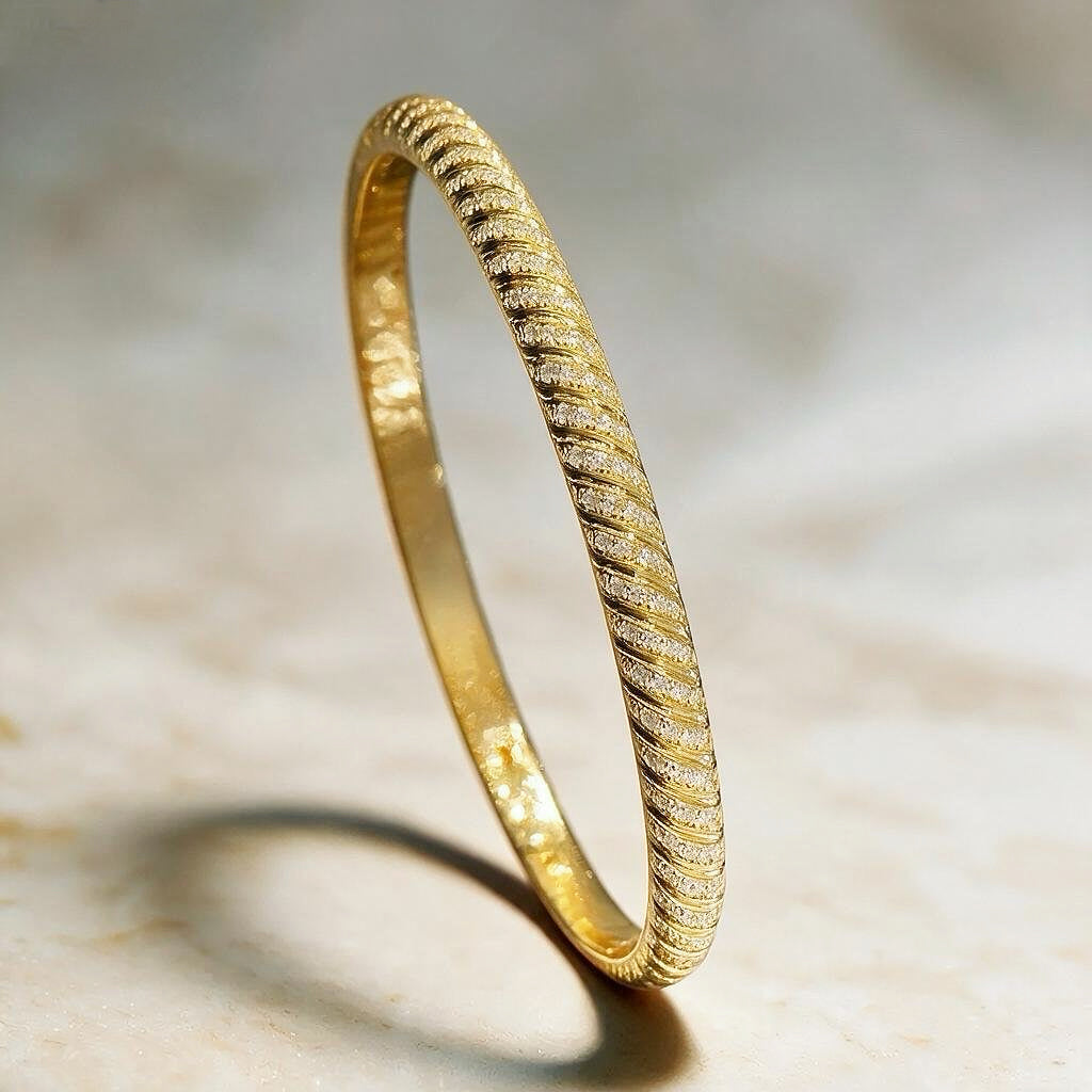 Vintage 18k Gold Diamond Bracelet (Item No. VT150）