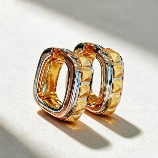 Contemporary 18k Gold Earring (Item No. GXX001）