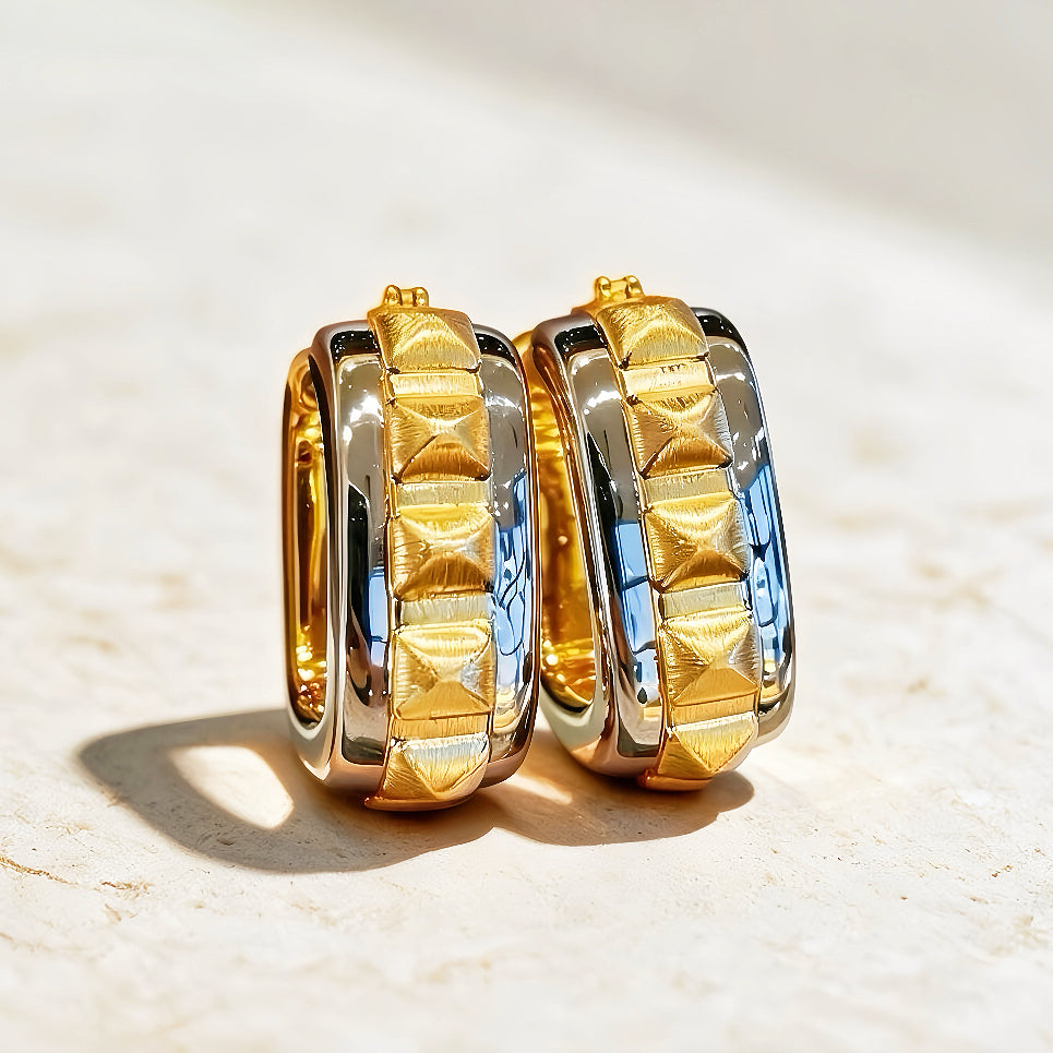 Contemporary 18k Gold Earring (Item No. GXX001）