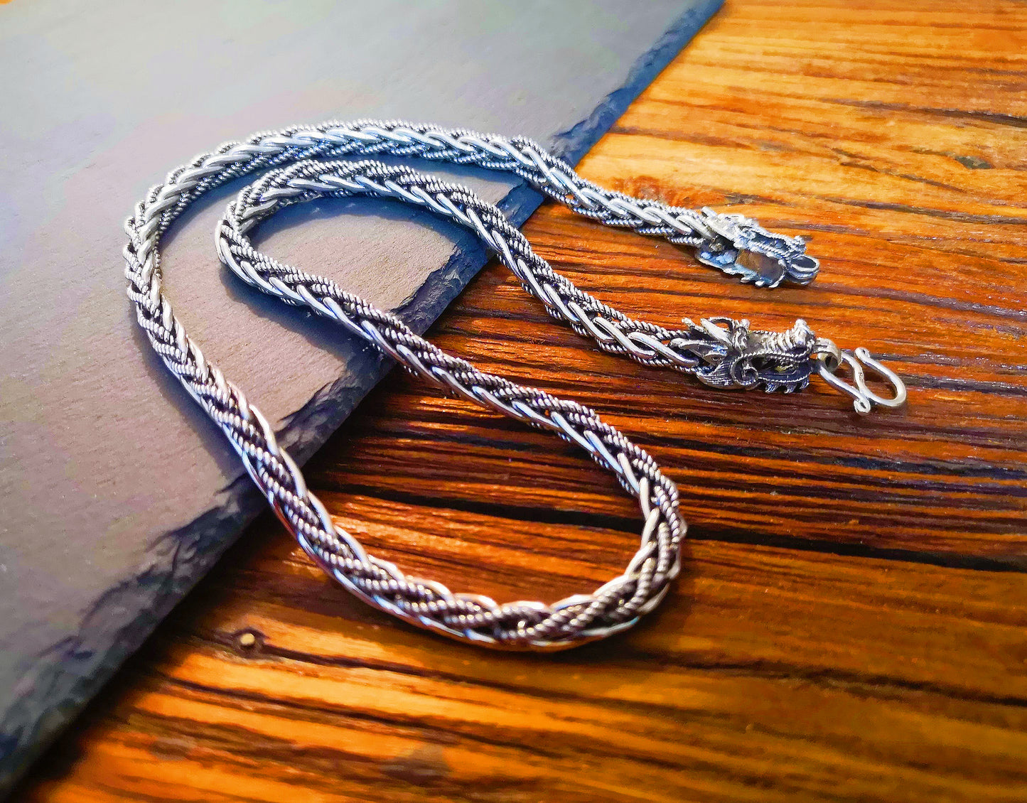 Dragon Handmade Silver Necklace Chain (Item No. N0013)
