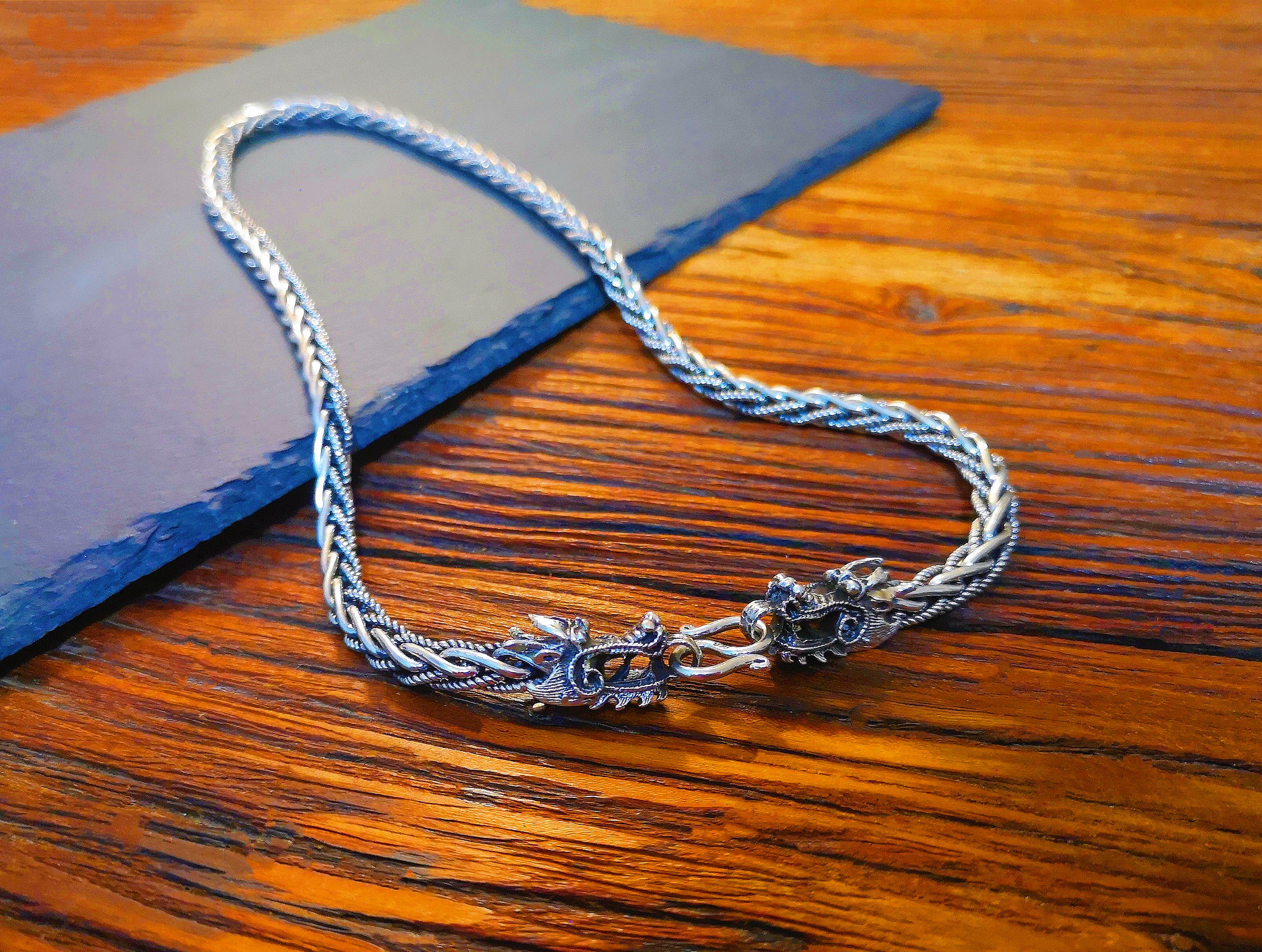 Dragon Handmade Silver Necklace Chain (Item No. N0013)