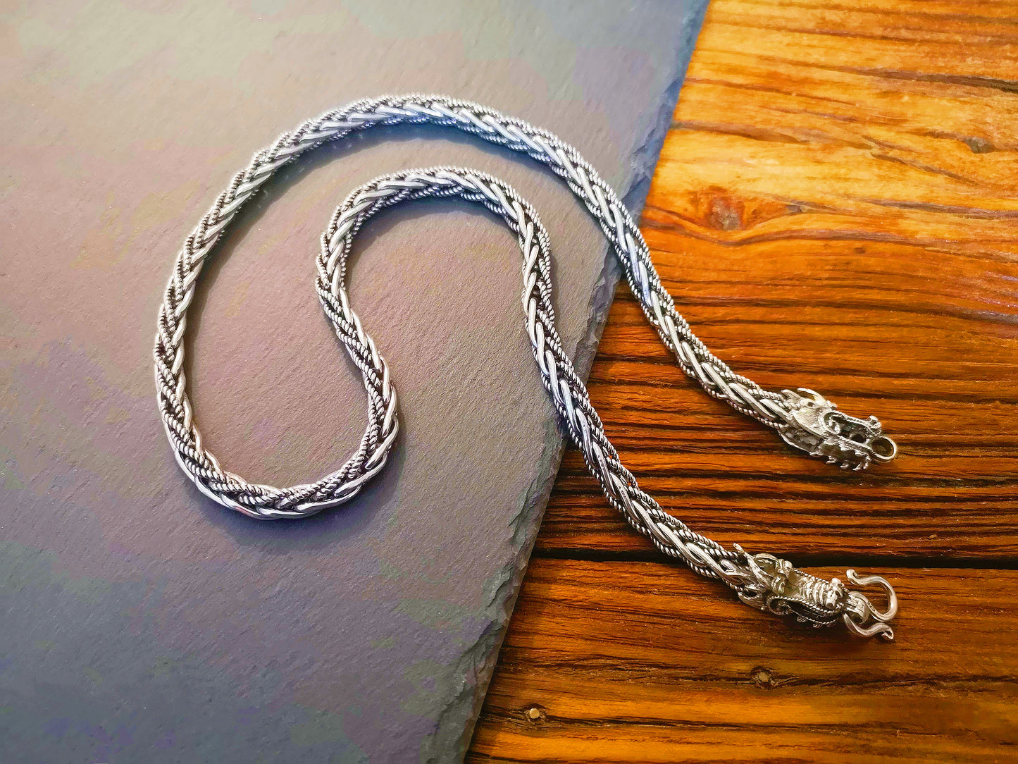 Dragon Handmade Silver Necklace Chain (Item No. N0013)