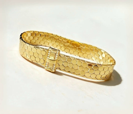 Vintage 18k Gold Diamond Bracelet (Item No. VT132）