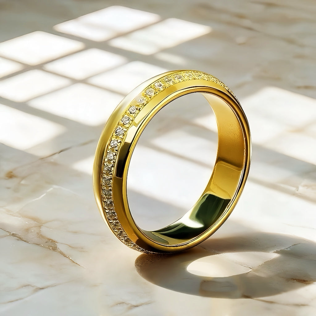 Classic Diamond 9k/14k/18k Gold Ring (Item No. TDRG0009）
