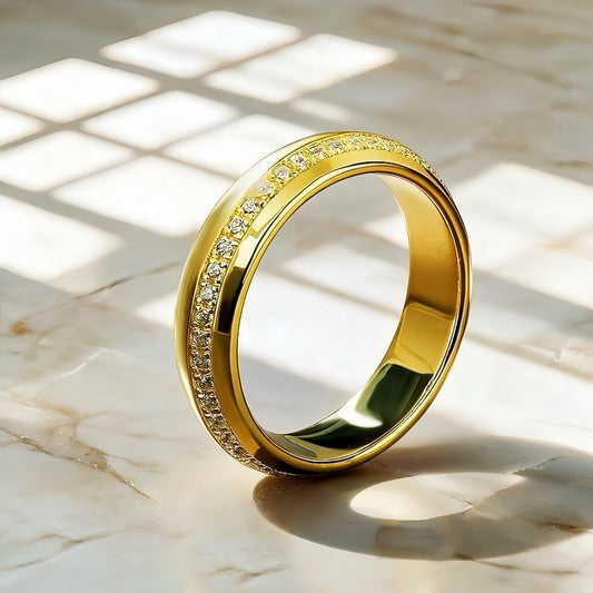 Classic Diamond 9k/14k/18k Gold Ring (Item No. TDRG0009）