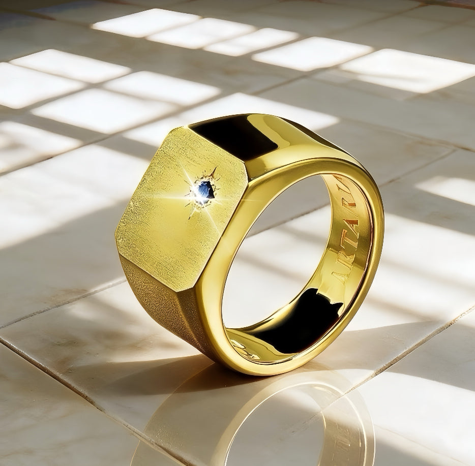 Signet 9k/14k/18k Gold Ring (Item No. TDRG0010）