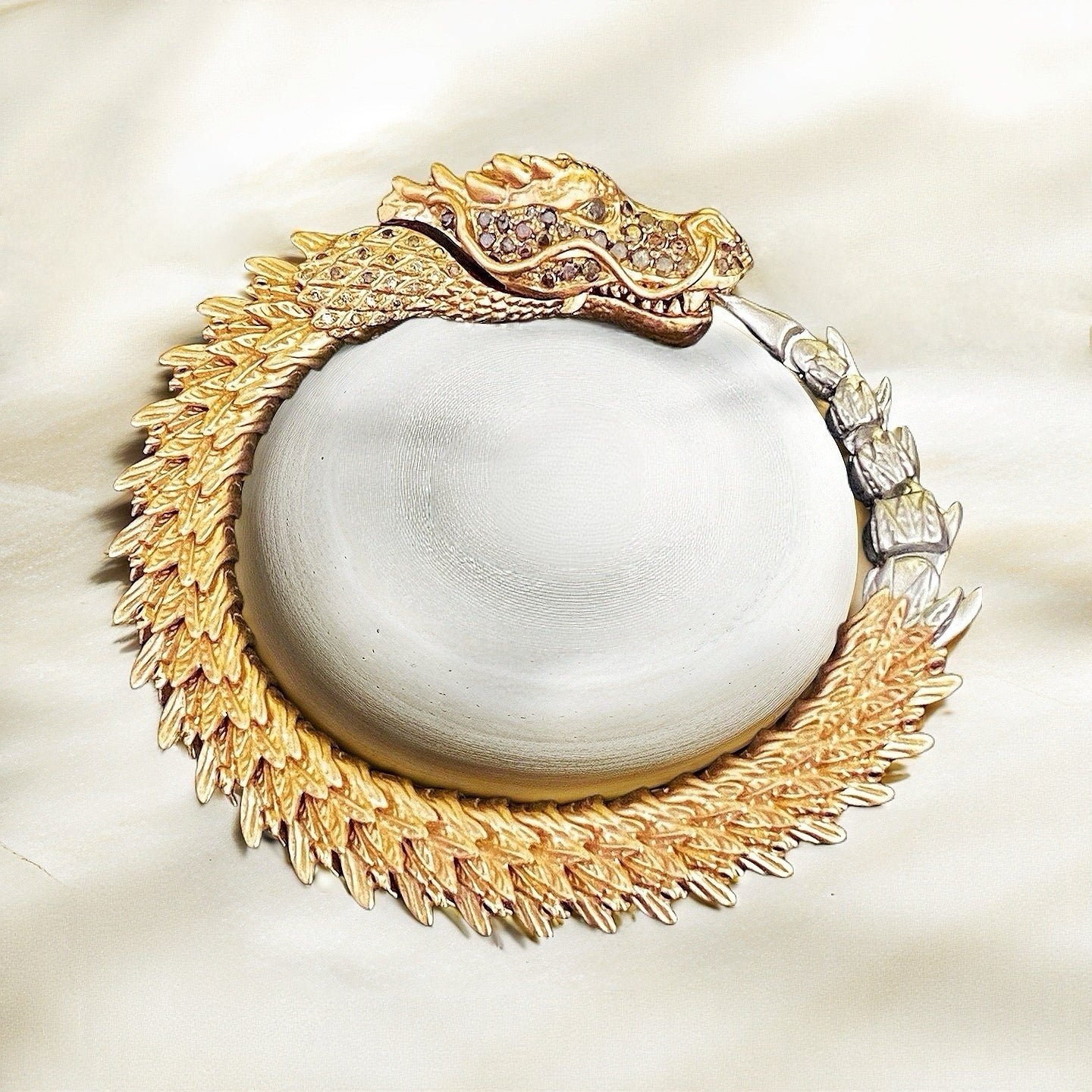 Gold Dragon Diamond Bracelet Chain (Item No. TDBG0023)