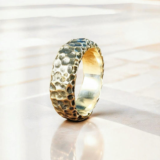 Hammered Silver Ring (Item No. R0005)