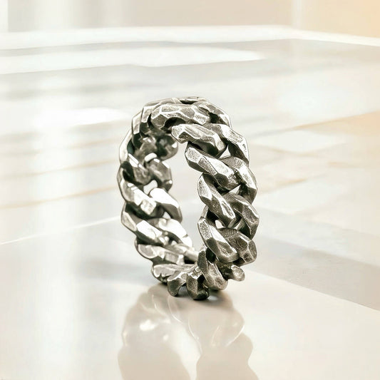 Hammered Silver Ring (Item No. R0086)