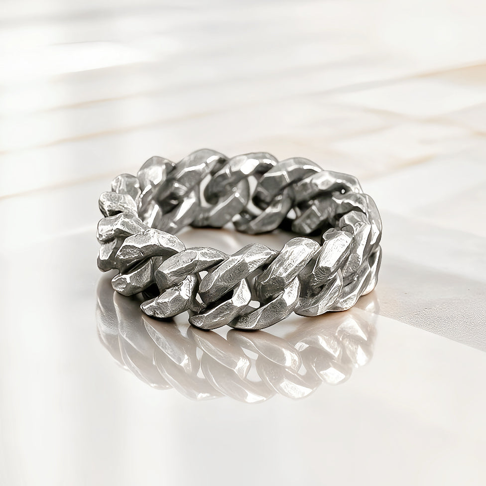 Hammered Silver Ring (Item No. R0086)