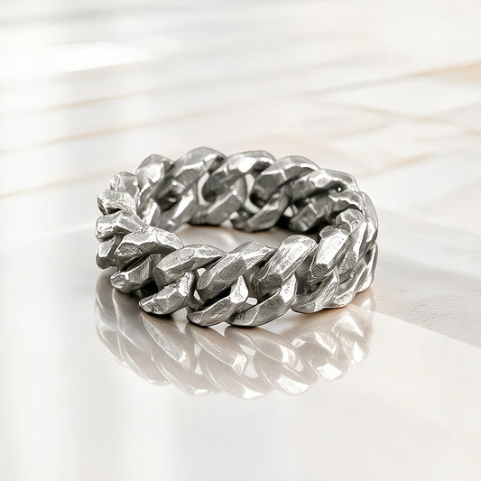 Hammered Silver Ring (Item No. R0086)