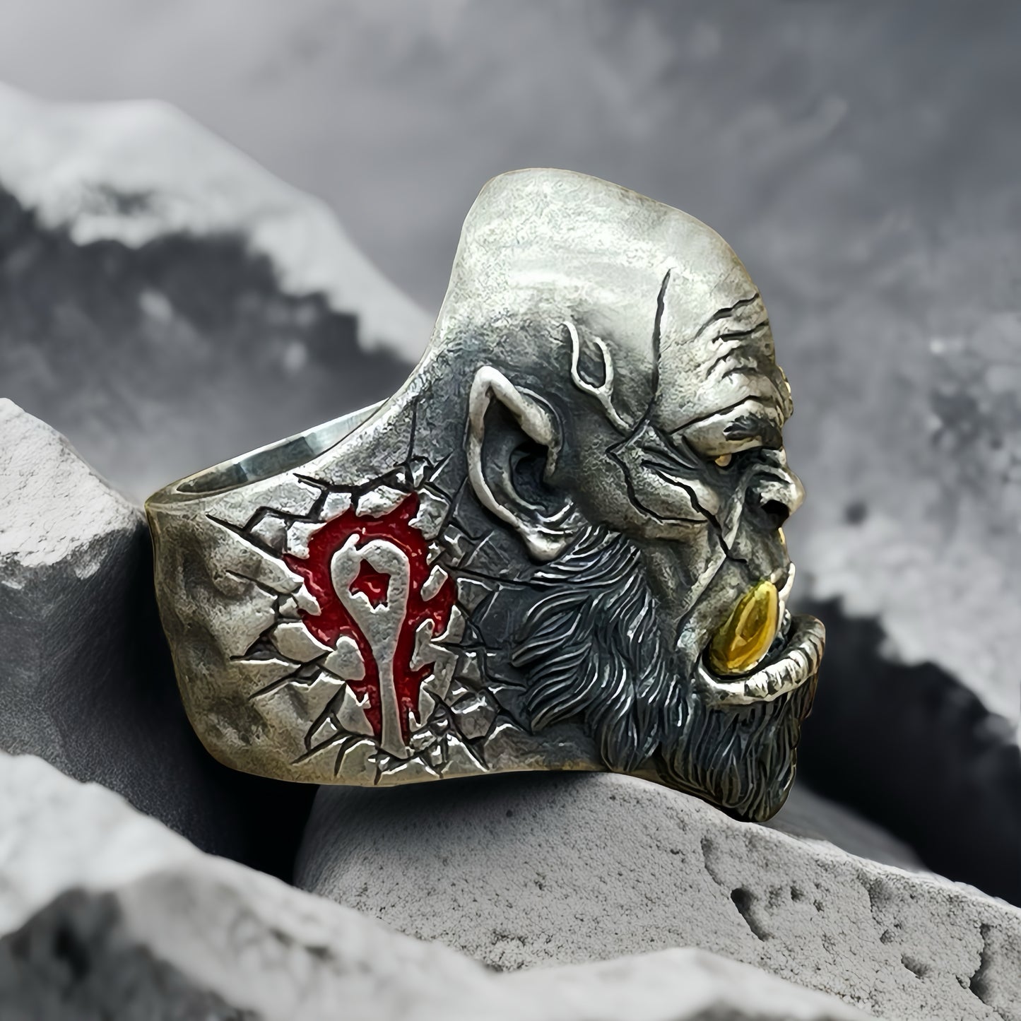 Orgrim Doomhammer Silver Ring (Item No. SC022)