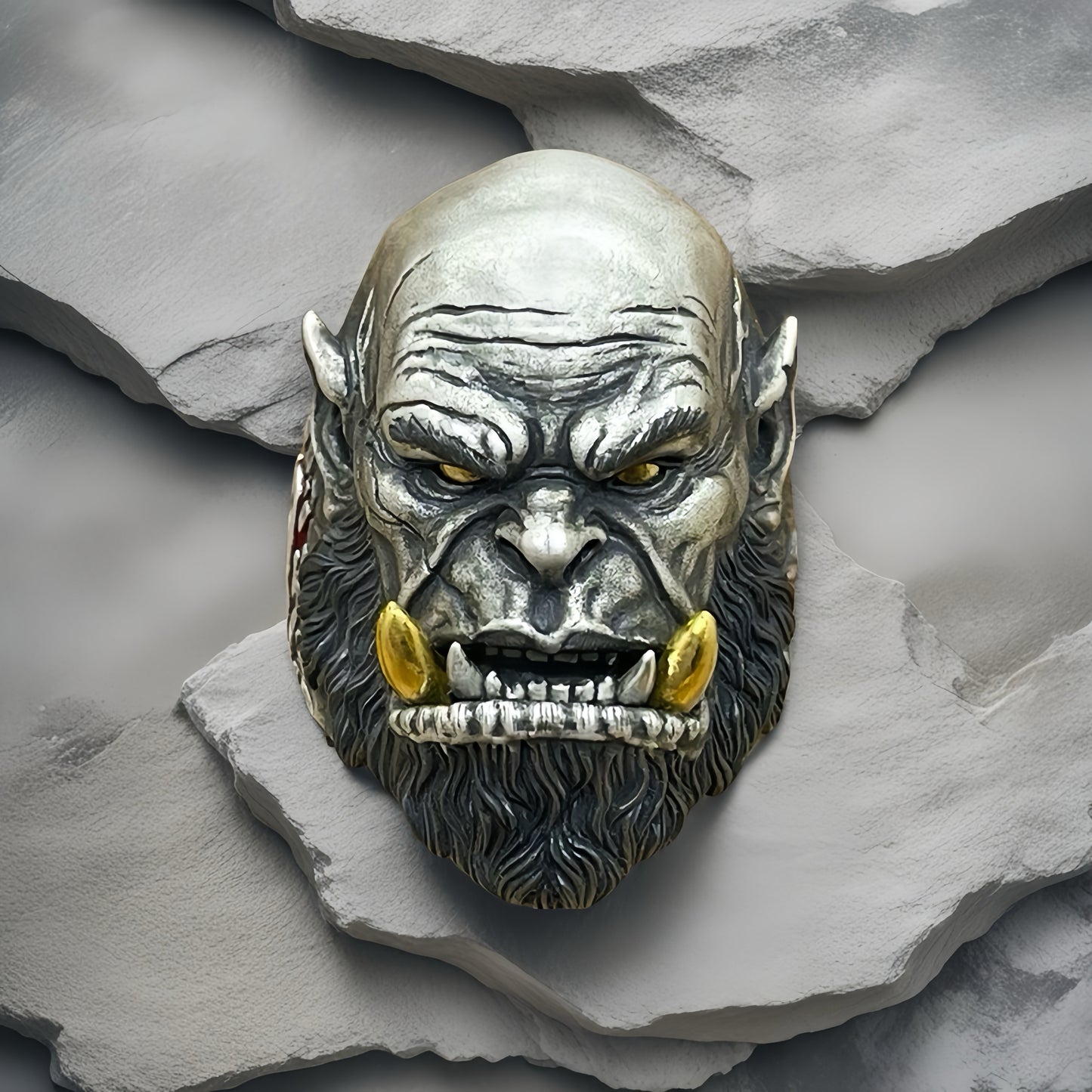 Orgrim Doomhammer Silver Ring (Item No. SC022)