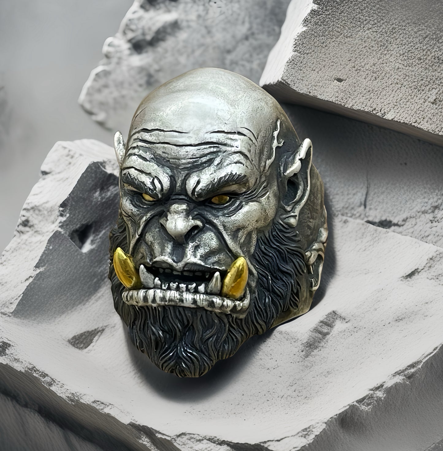 Orgrim Doomhammer Silver Ring (Item No. SC022)