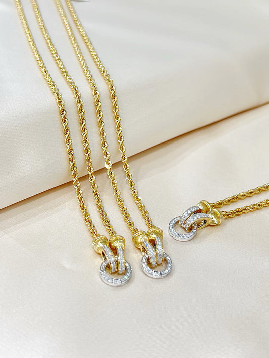 Contemporary 18k Gold Diamond Necklace (Item No. VT495）