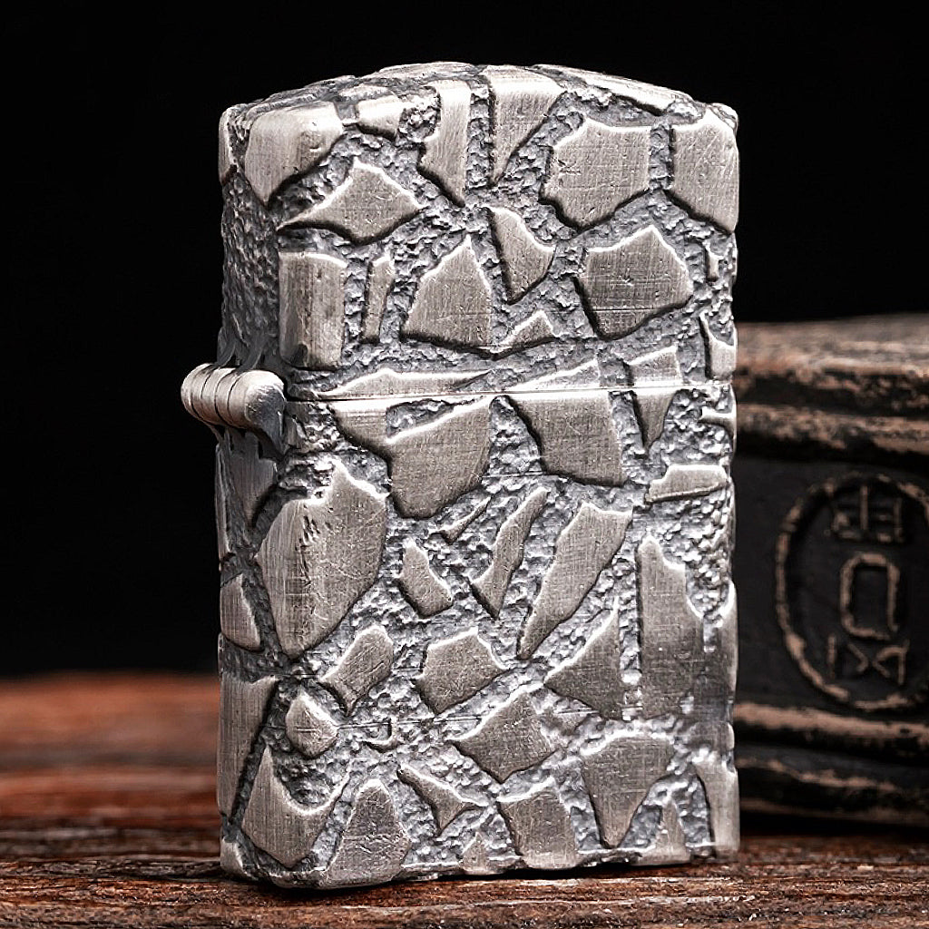 Rock Silver Zippo Lighter Case (Item No. L0029) Tartaria Onlinestore