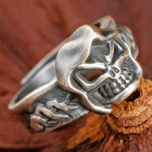 Grim Reaper Silver Ring (Item No. R0144)