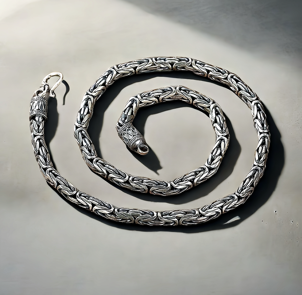 Classy Braided Silver Necklace Chain (Item No. N0139）