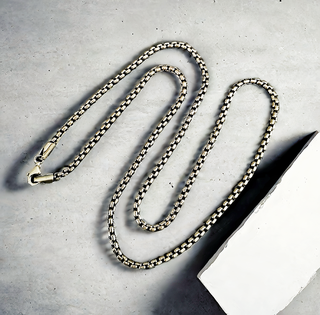 Box Silver Necklace Chain (Item No. N0008)