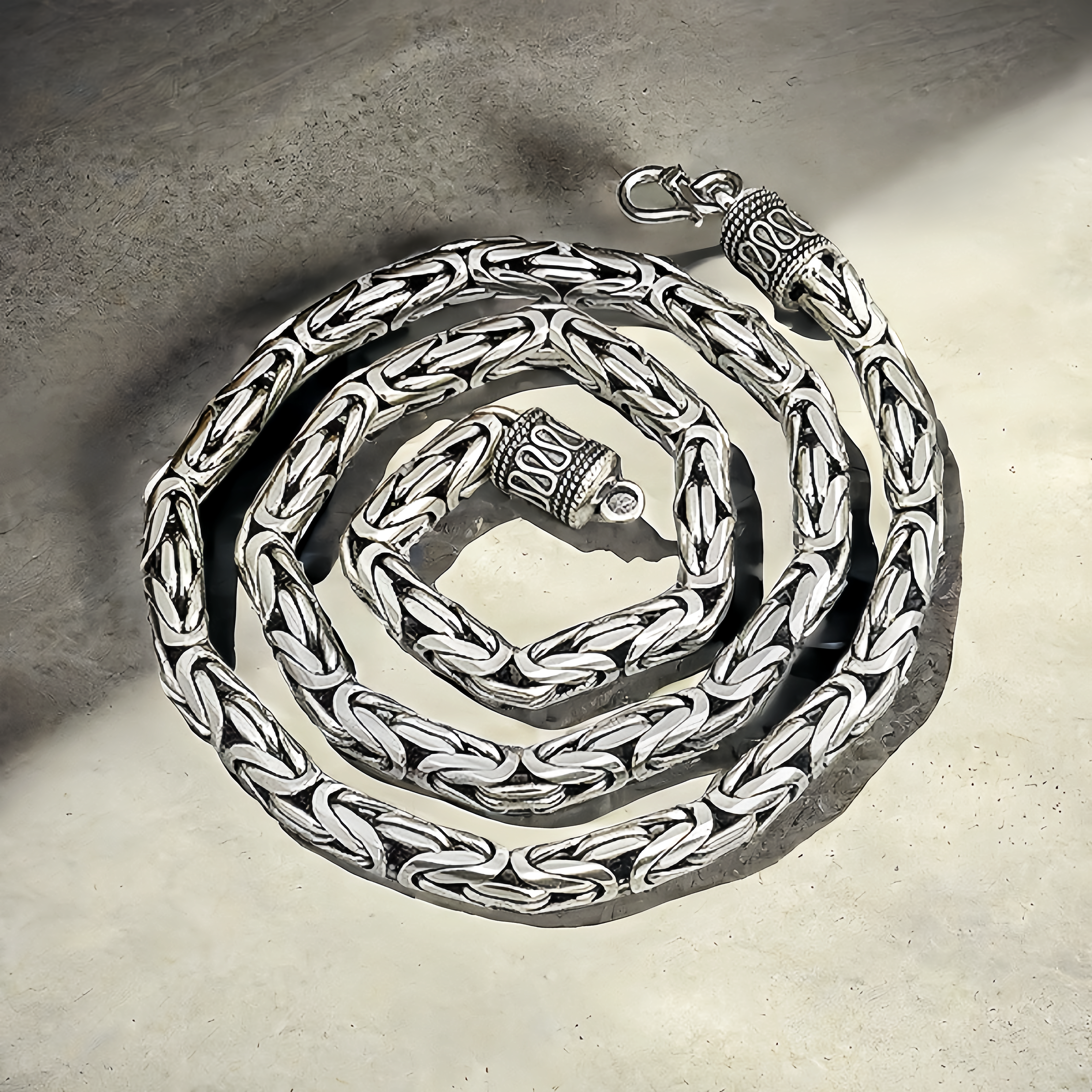 Classy Braided Silver Necklace Chain (Item No. N0139）