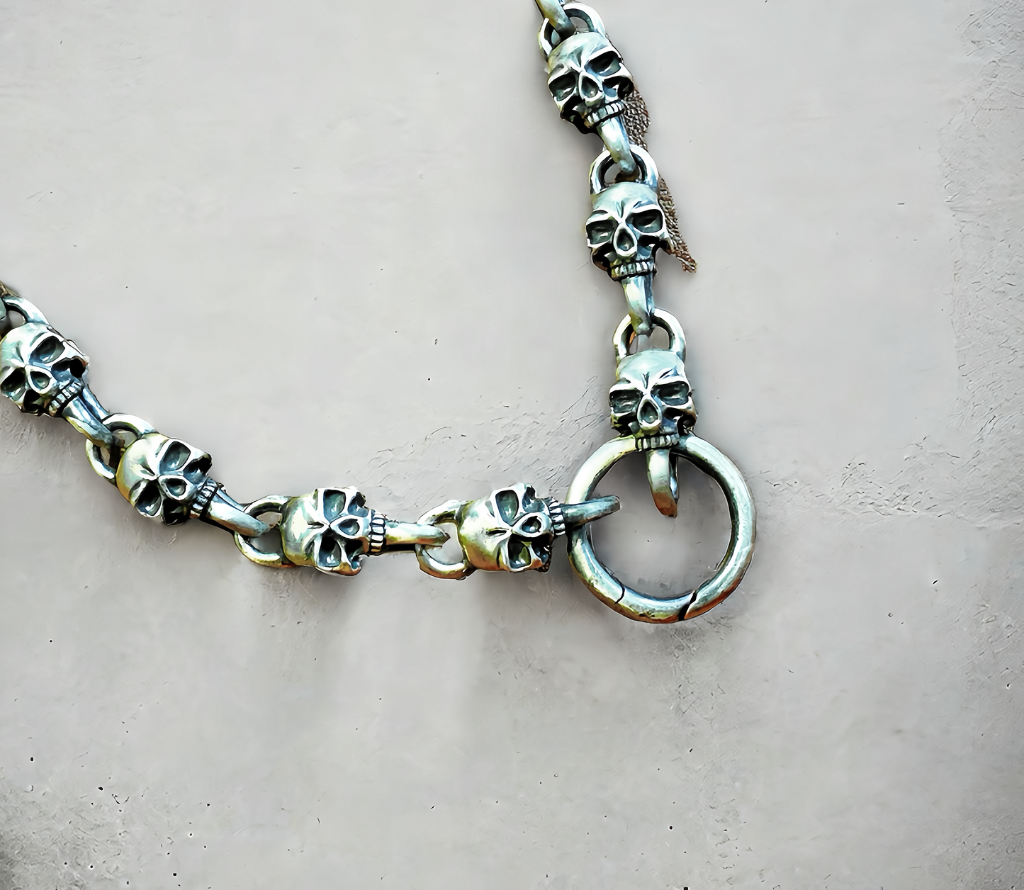 Skull Silver Necklace Chain (Item No. N0002)