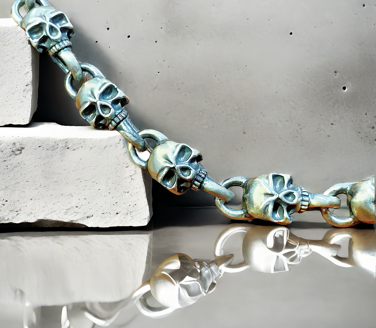 Skull Silver Necklace Chain (Item No. N0002)