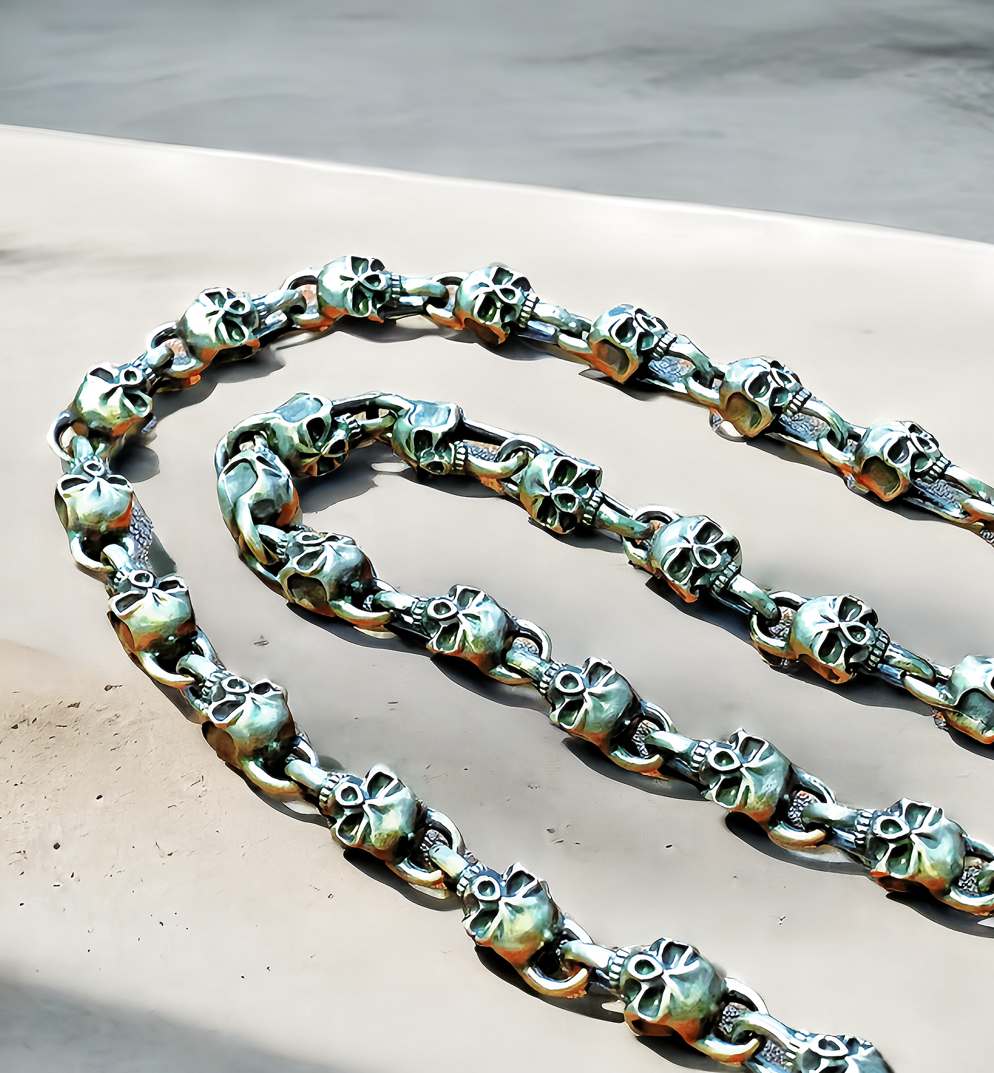 Skull Silver Necklace Chain (Item No. N0002)