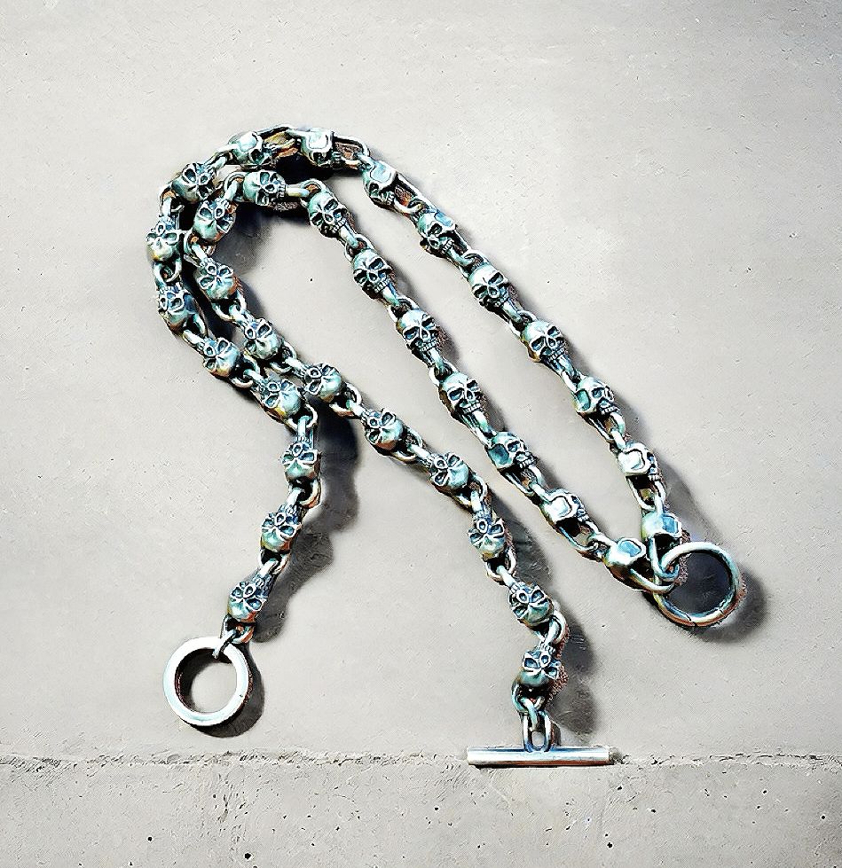 Skull Silver Necklace Chain (Item No. N0002)