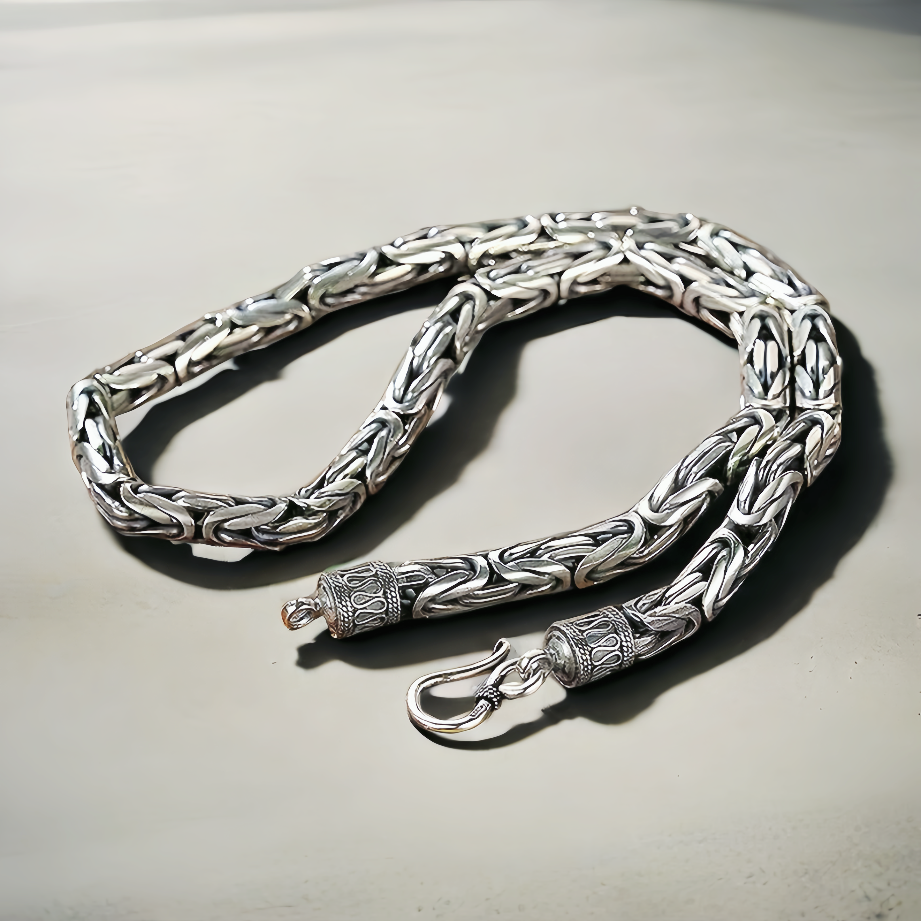 Classy Braided Silver Necklace Chain (Item No. N0139）