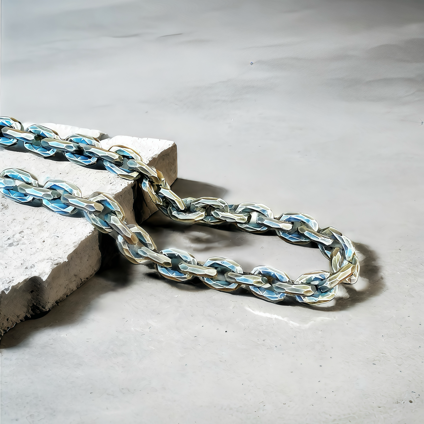 11mm Hammered Silver Necklace Chain (Item No. N0003)