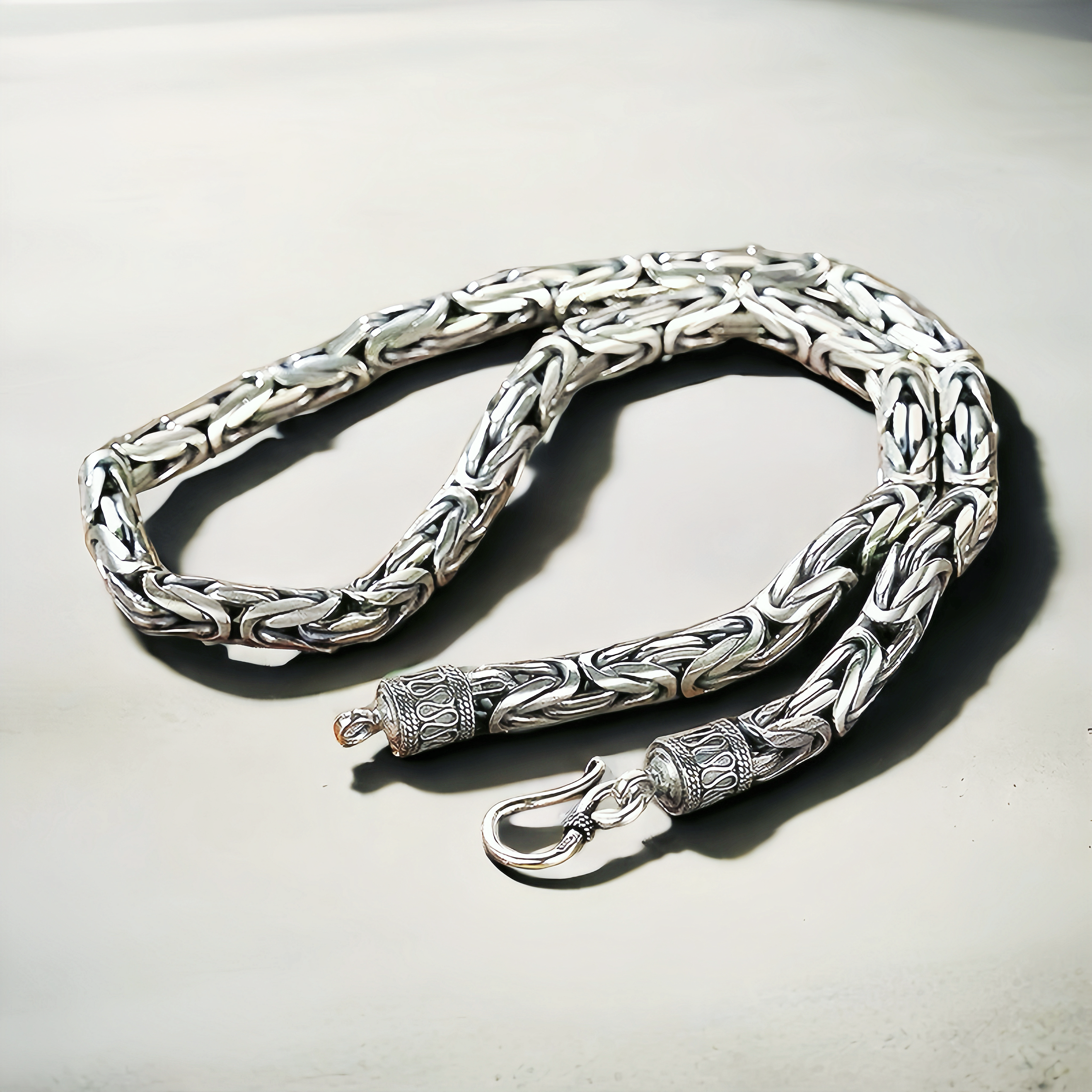 Classy Braided Silver Necklace Chain (Item No. N0139）