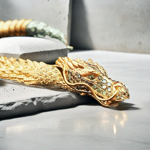 Gold Dragon Diamond Bracelet Chain (Item No. GB0023)