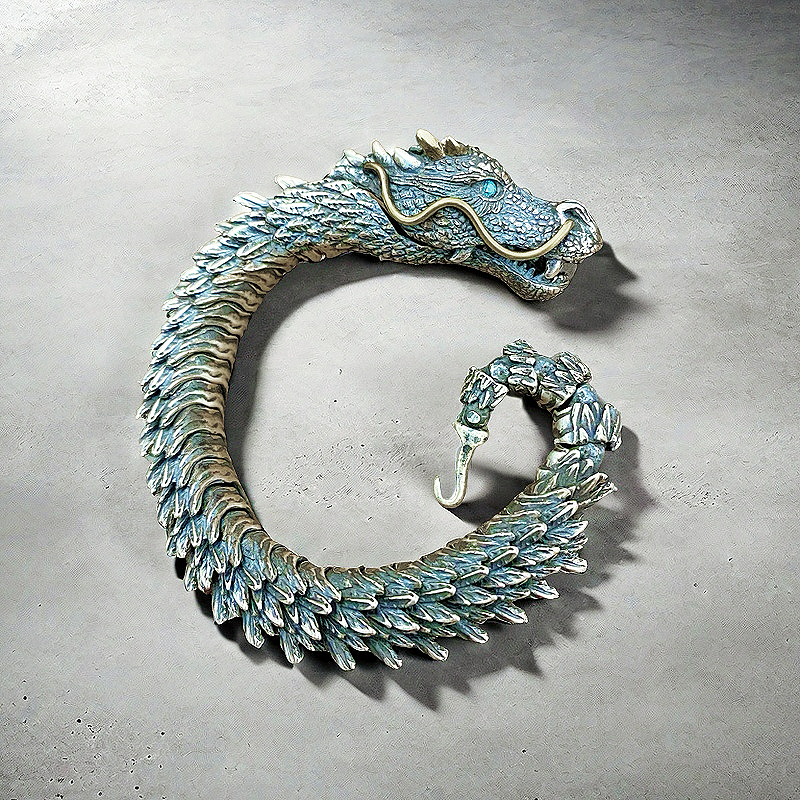 Dragon Silver Bracelet Chain (Item No. B0431)