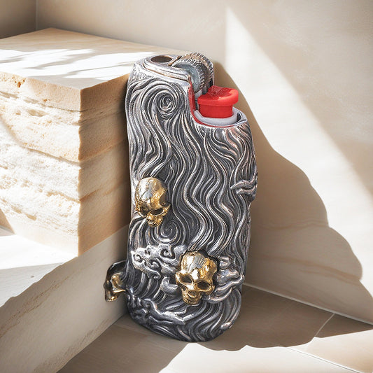 Skull Silver Lighter Case (Item No. L0008)